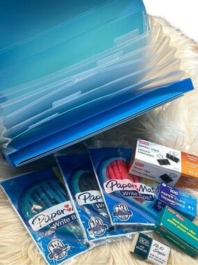 Organizer pen clip supplies for work or school. Education